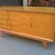 Vintage sideboard 1950 oak foot compass