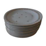 Lot of 9 porcelain dessert plates from LIMOGES