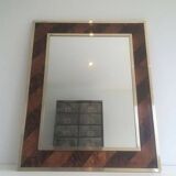 Mirror in wood and brass marquetry