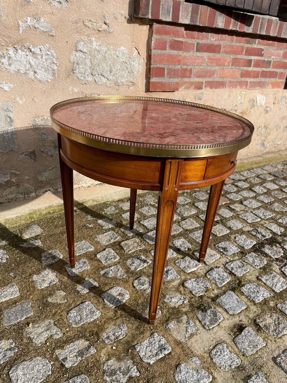 Pink hot water bottle table