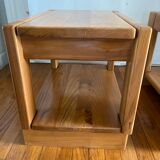 Pair of elm sofa pieces 1970