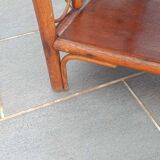 Vintage rattan shelf 4 levels – rattan bookcase