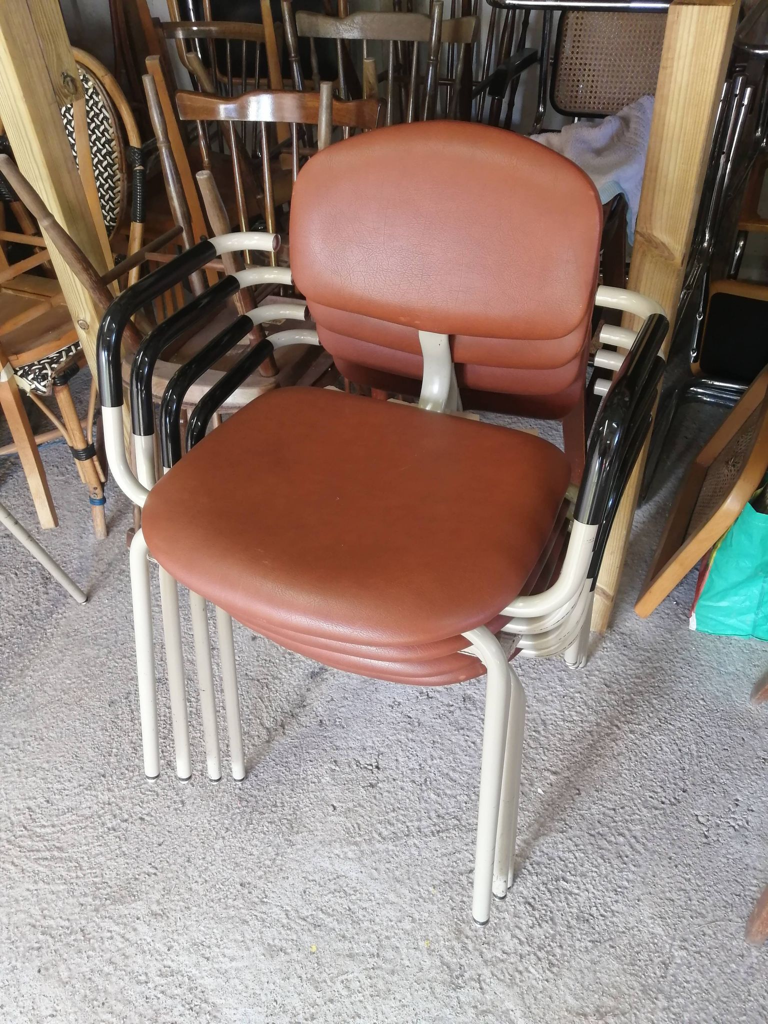 Set of 4 420-44 Strafor-Steelcase Vintage Armchairs