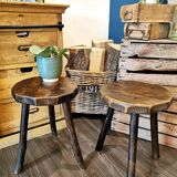 Pair of tripod stools