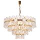 Chandelier Kalmar 'Corina', gilded brass and glass, Austria, 1970.
