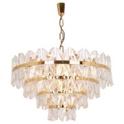 Chandelier Kalmar 'Corina', gilded brass and glass, Austria, 1970.