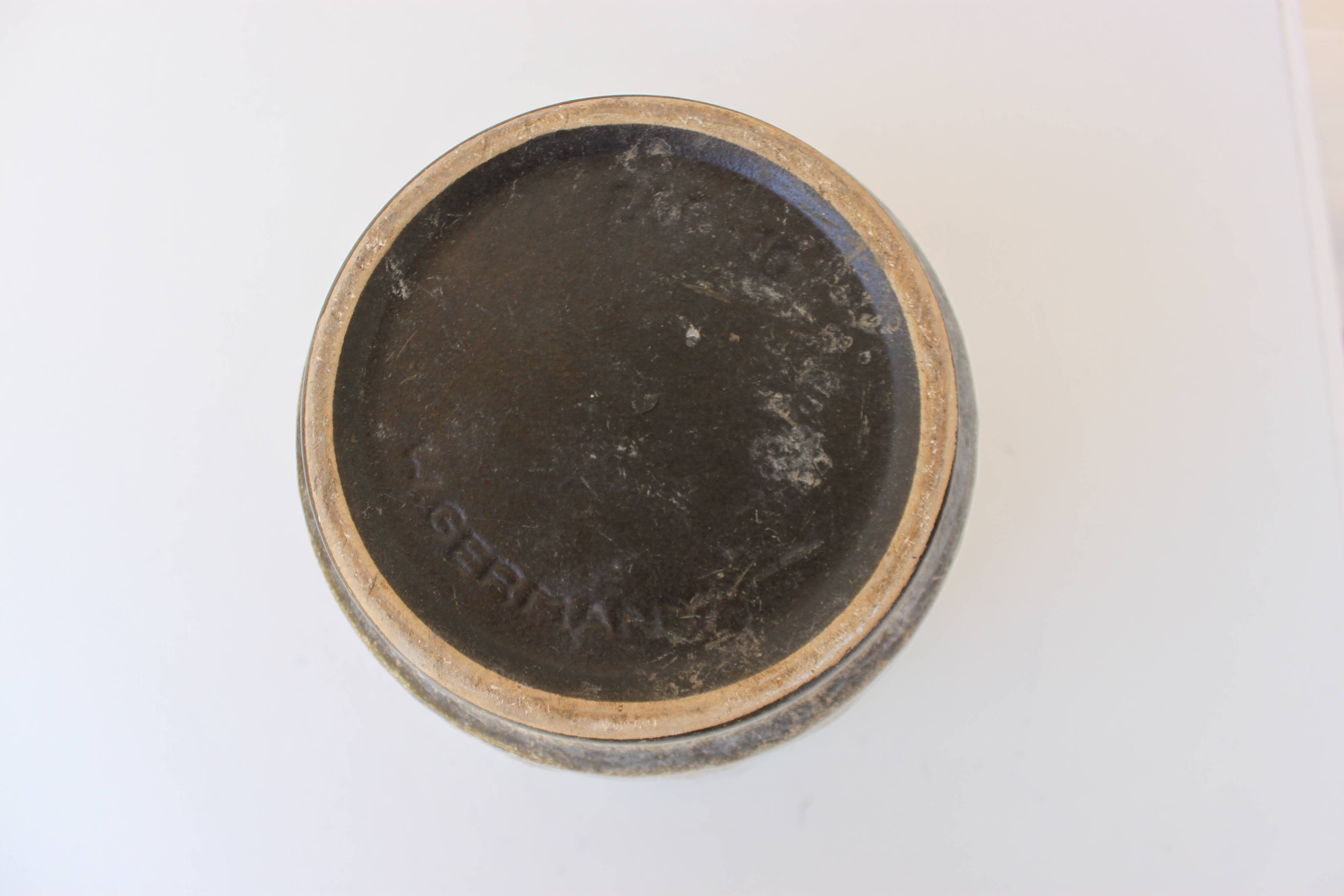 cache-pot 1970 strié rouge