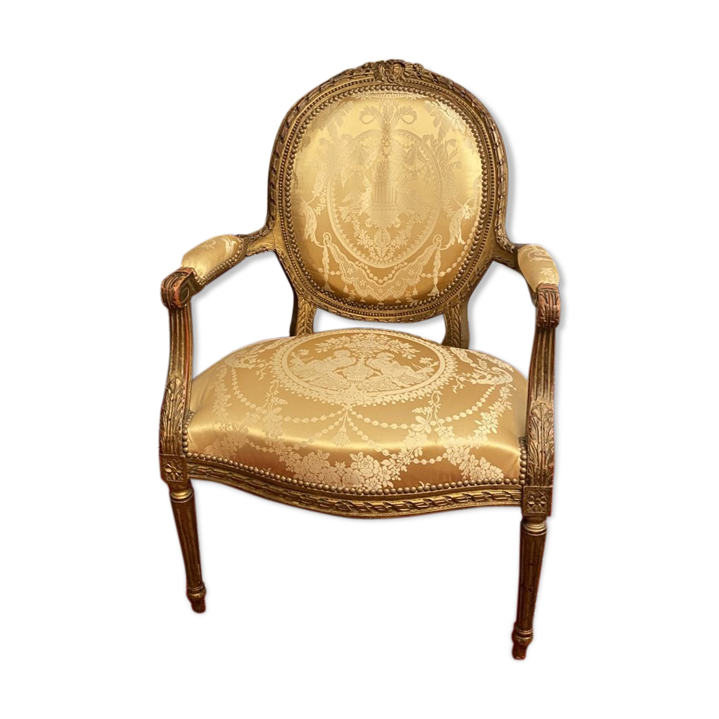 Fauteuil cabriolet de style Louis XVI époque Napoleon III