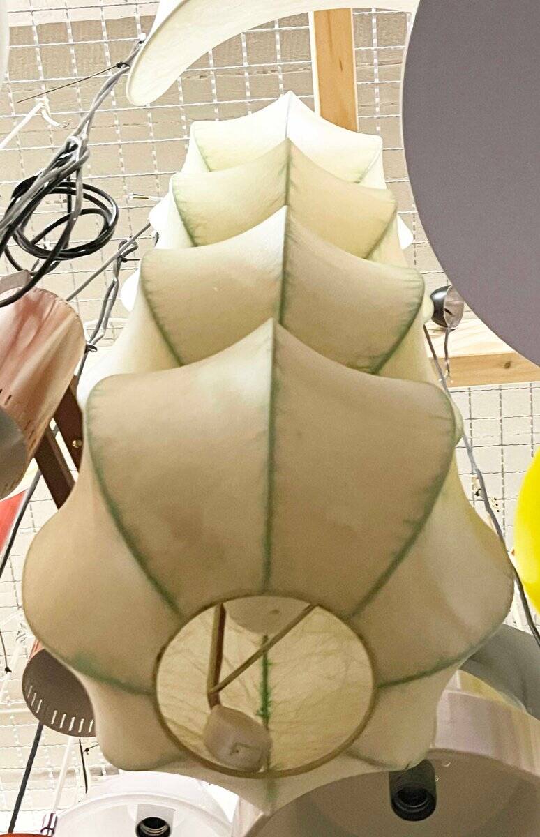 Mid-Century Modern German Cocoon Pendant Lamp by Friedel Wauer for Goldkant Leuchten, 1960s