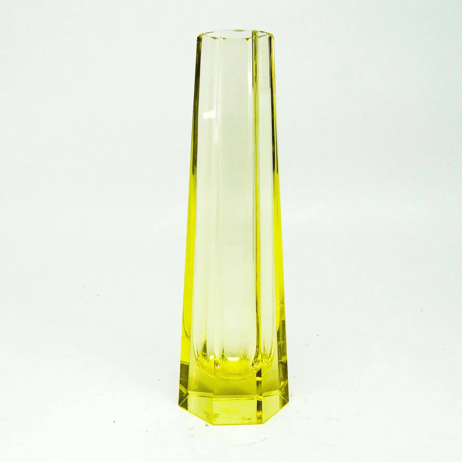 Art Deco vase, crystal, Moser, Czechoslovakia, 1930s