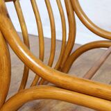 Glass and rattan coffee table