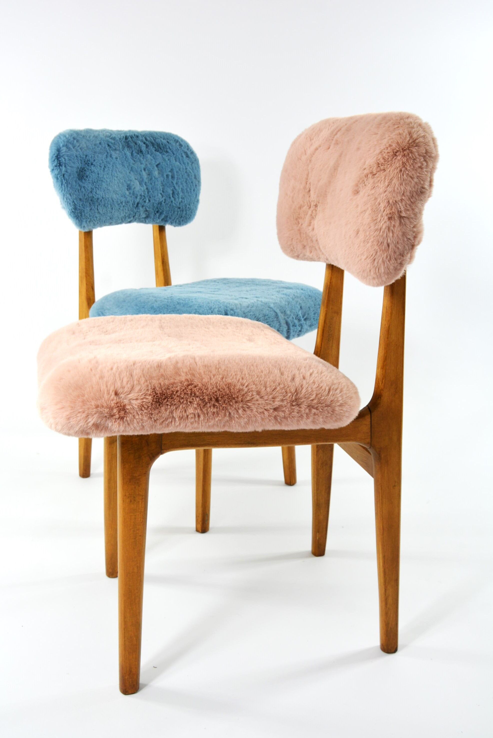 Pink and blue chairs