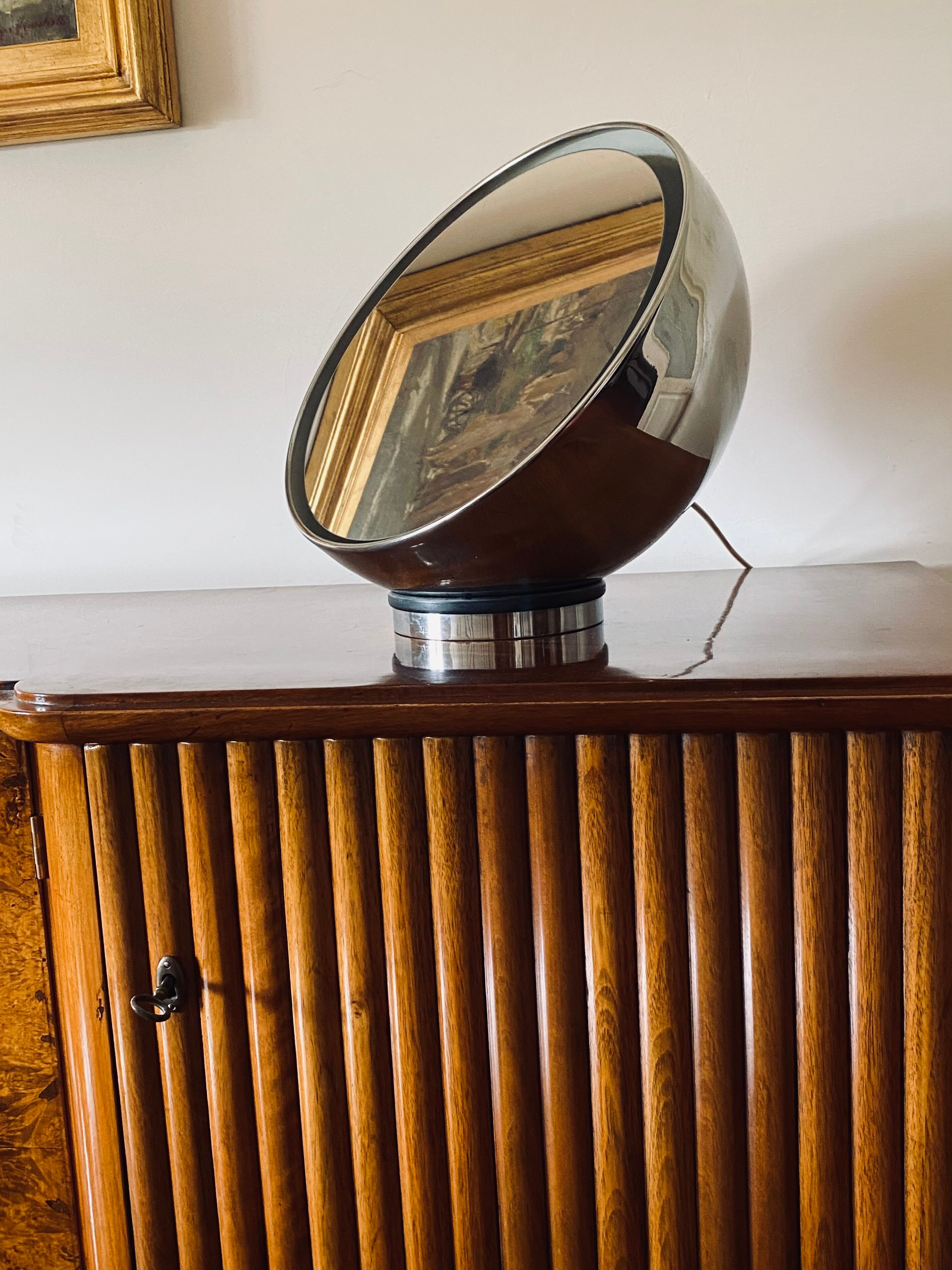 Mirror spherical table Lamp Italy 1970s