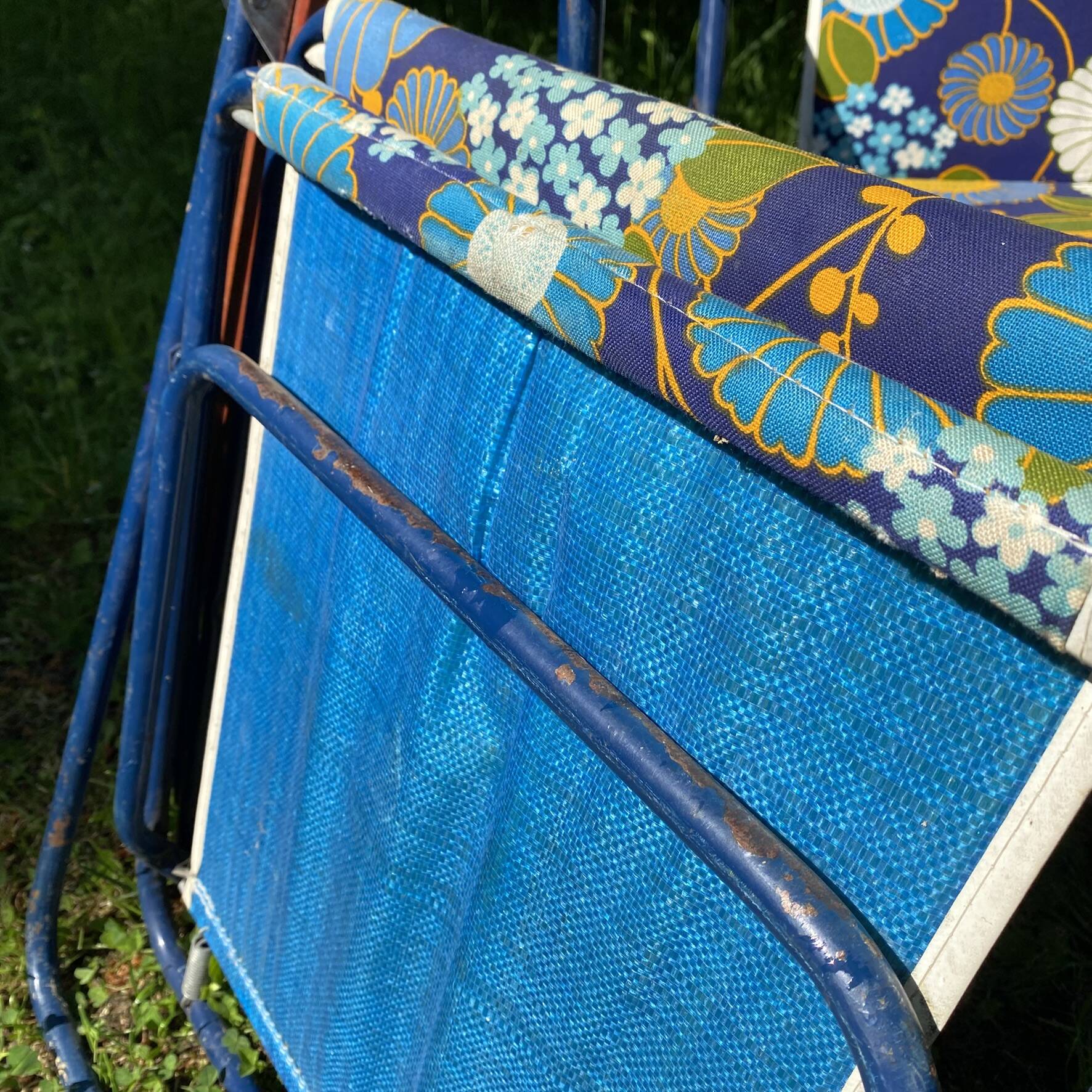 Chaises de camping pliantes années 70 , chaises de jardin