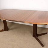 Scandinavian vintage telescopic teak table