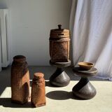 Pawn Brown - Stool, side table in the shape of a brown pawn.