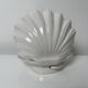 Ceramic lamp shell open white enamel vintage pearl night light