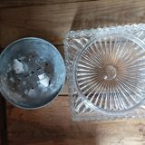 Ceiling lamp wall lamp square molded glass metal base