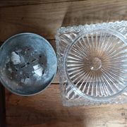 Ceiling lamp wall lamp square molded glass metal base