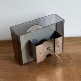 Space age wall lamp. 1970. plexiglass and steel