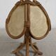 Lotus flower bedside lamp in skin and rattan from the 60s/70s