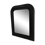 Mirror old plaster Frame matte black wood 41x53cm