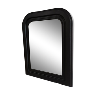 Mirror old plaster Frame matte black wood 41x53cm