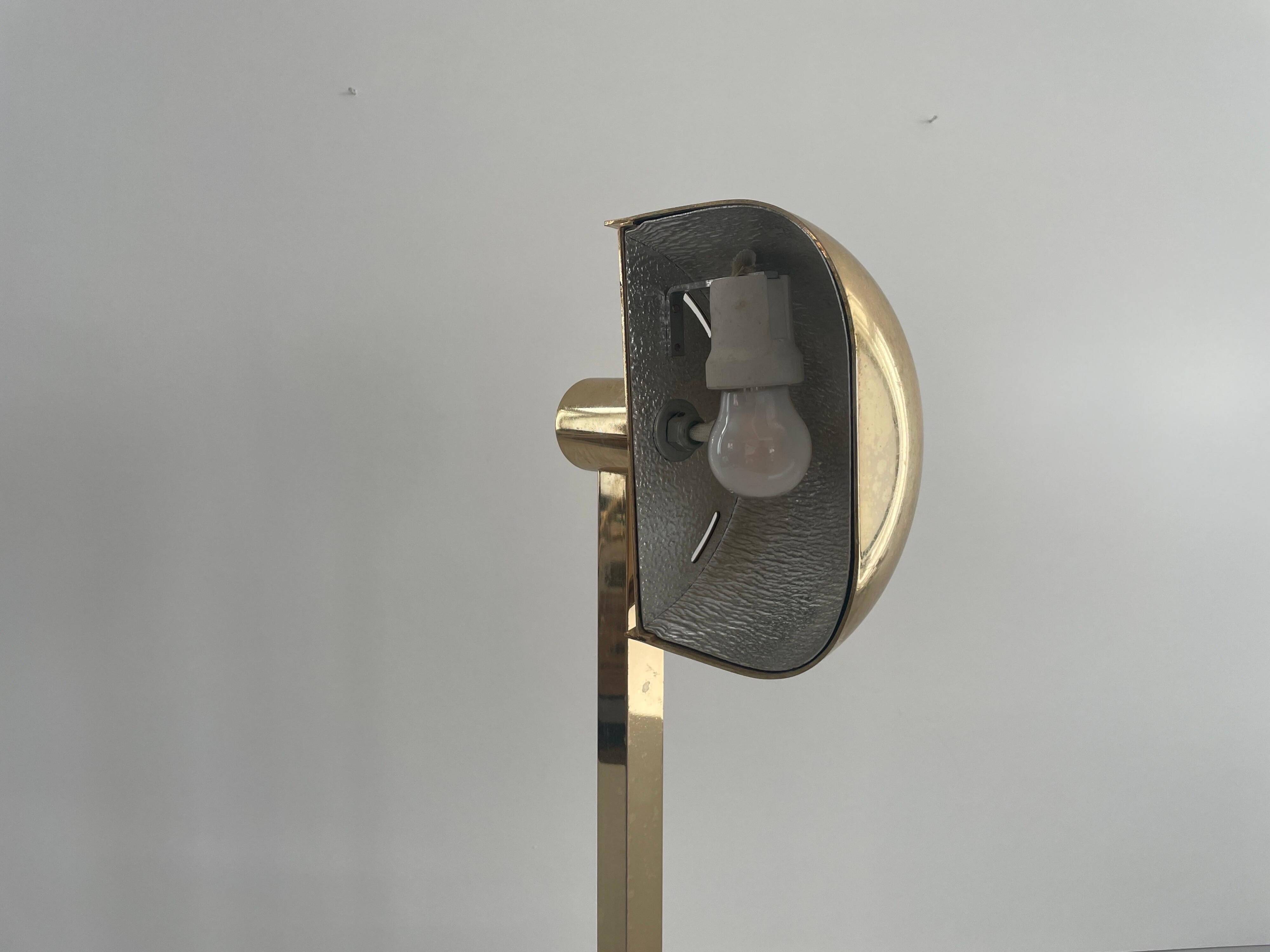 Large modernist desk lamp in brass by Hillebrand, 1960s, Germany.