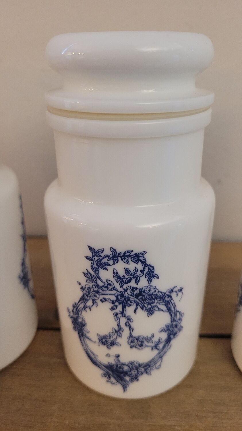 70's opaline spice jars