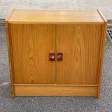 Scandinavian display cabinet, 2 sections, in oak, 1970.