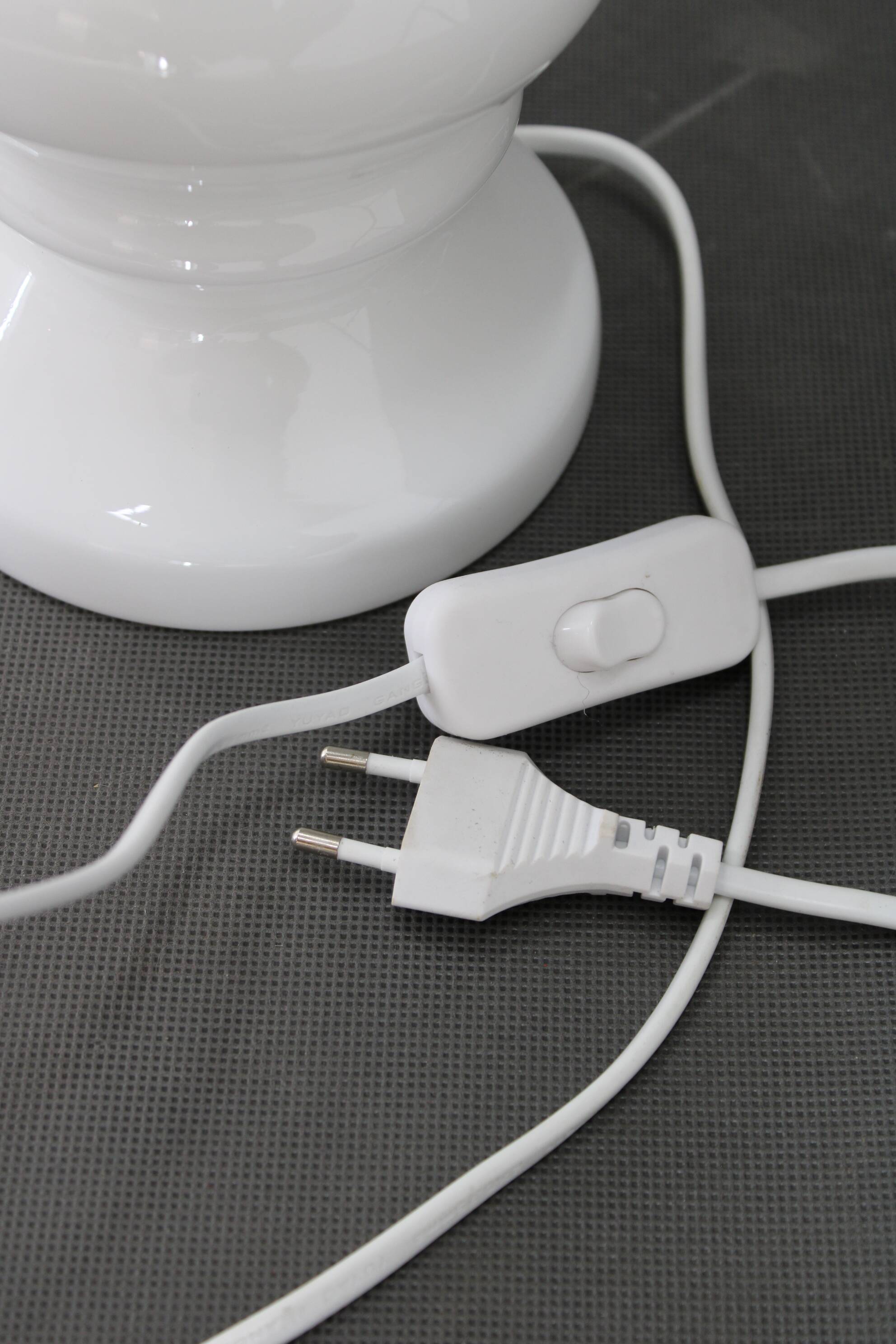 1970s Ceramic Table Lamp with New Fabric Shade, Italy