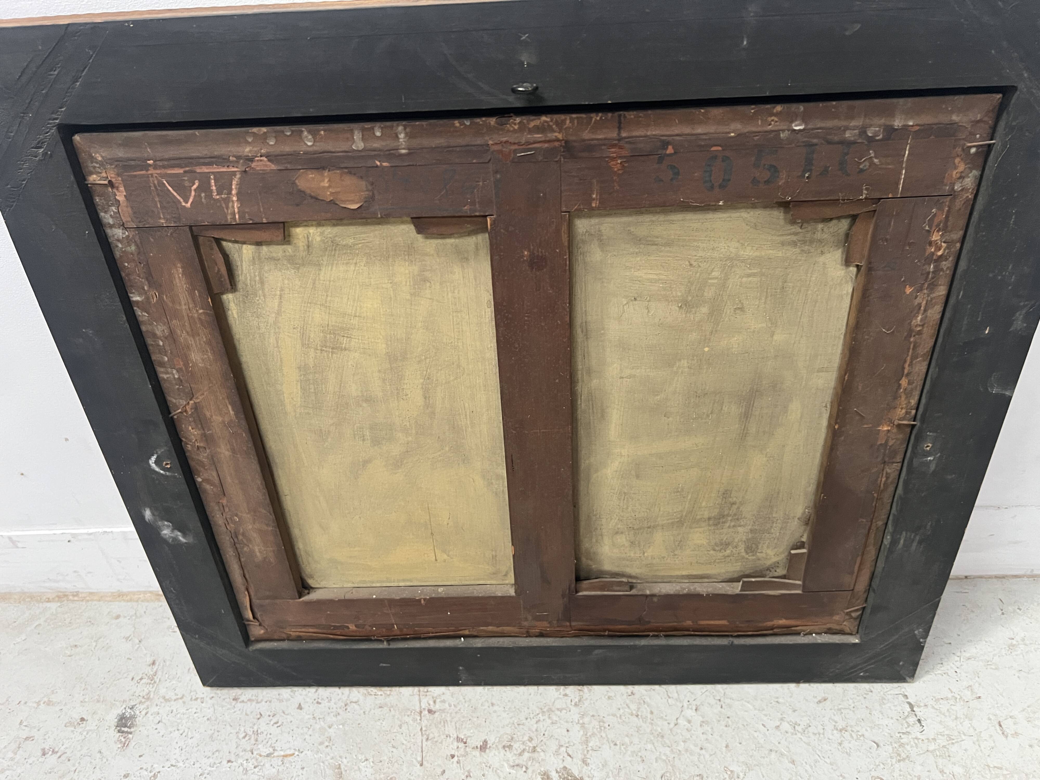 Oil on canvas "Seascape and Mountains" 19th century