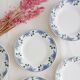 Set of 8 Saint-Amand flat plates, floral decoration