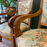 Suite of three antique armchairs