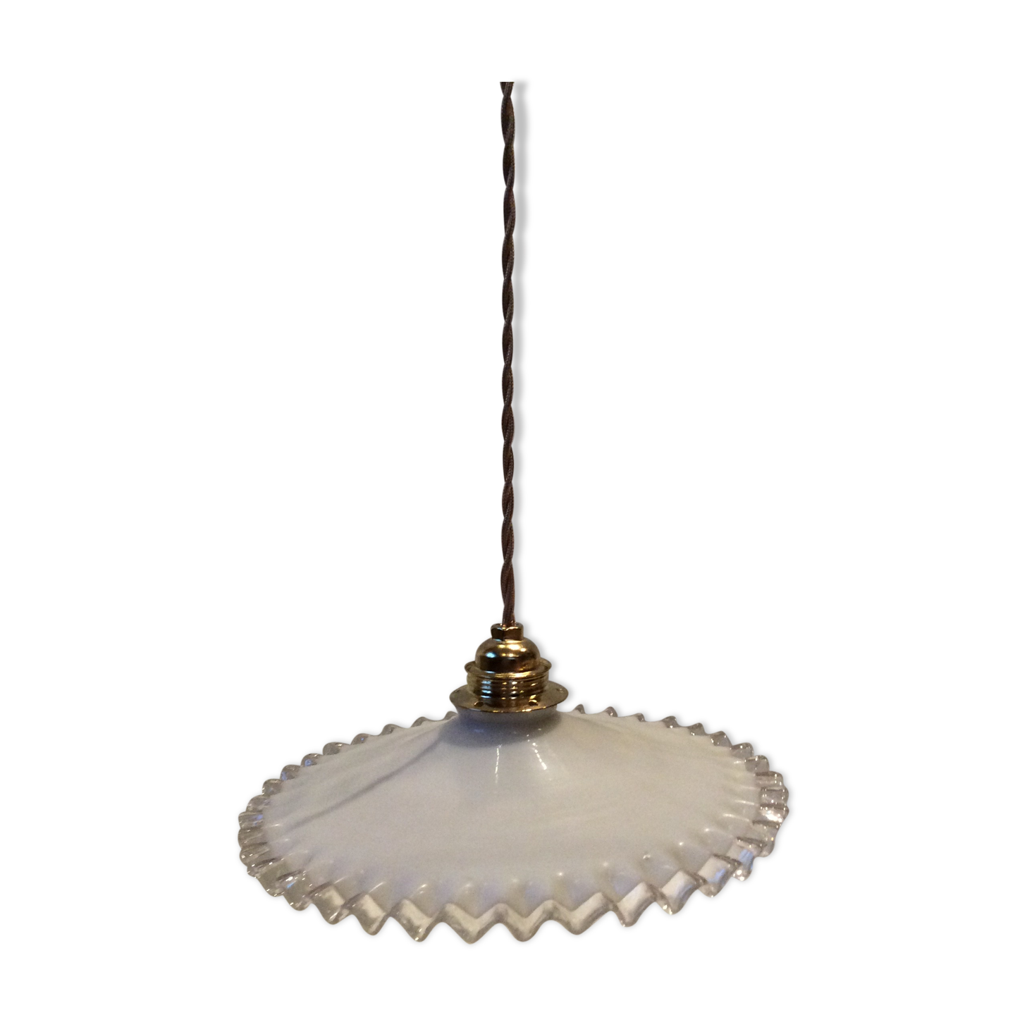 Vintage opaline suspension