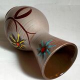 German ceramic vase west-germany with two flowers model n°1256