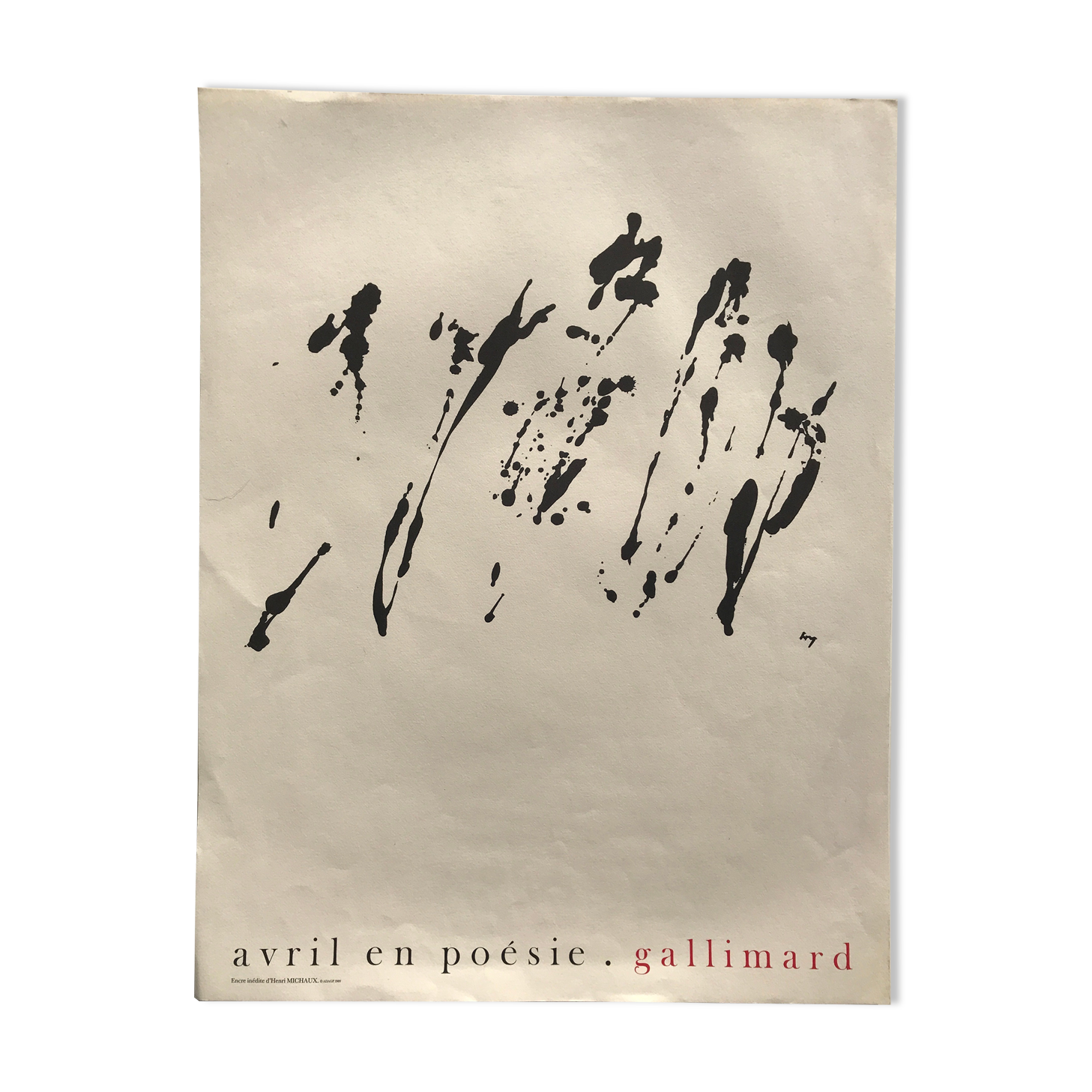 Exhibition poster, Avril en poésie, 1989