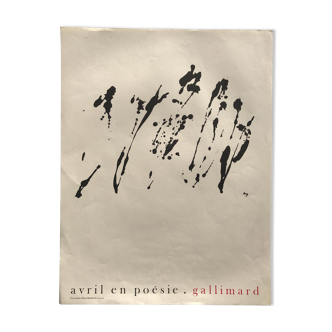 Exhibition poster, Avril en poésie, 1989
