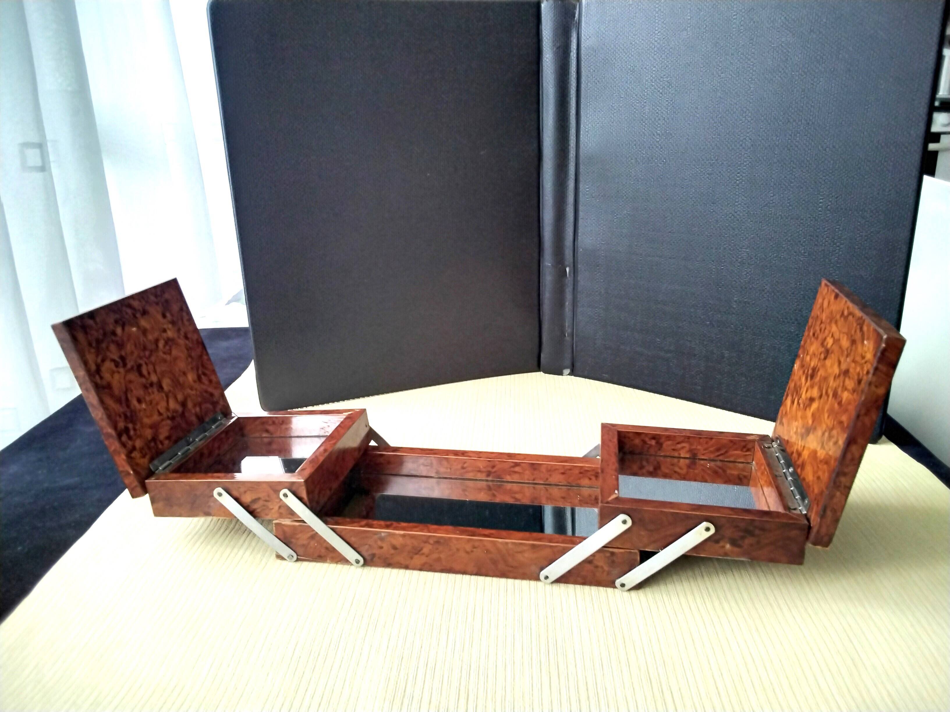 Storage box for sewing, jewellery... in Thuya burl.
