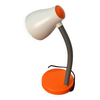 Lampe grise et orange vintage