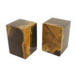 Pair of marble bookends, France, 1940s