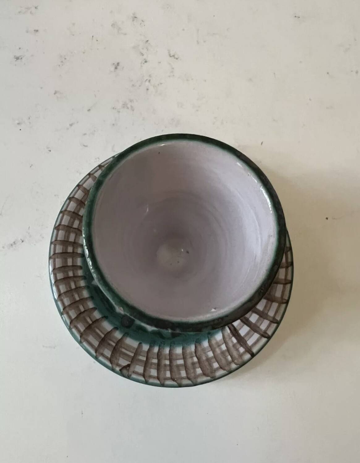 Robert Picault 20th century design terracotta ceramic egg cup