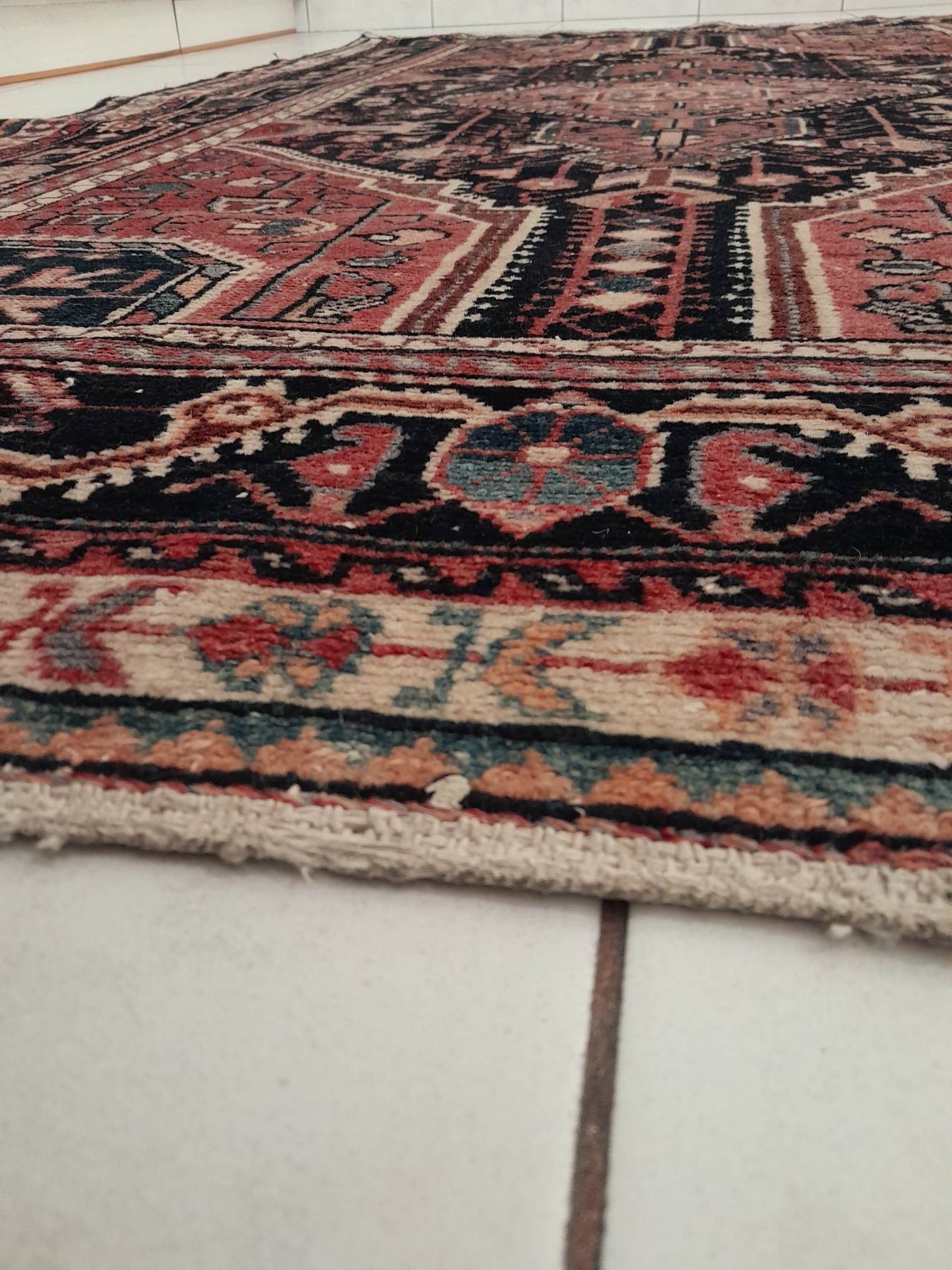 Handmade Persian carpet Tuiserkan 219x129cm