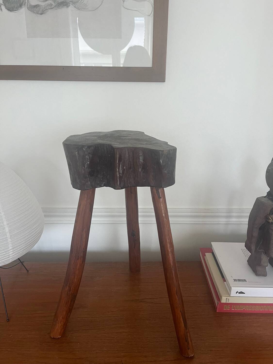 Brutalist tripod stool