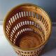 Brass and rattan umbrella stand 1970