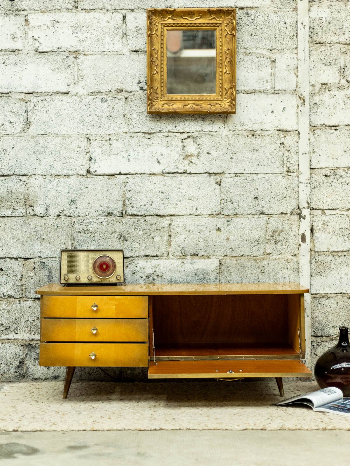 Enfilade meuble tv vintage look scandinave