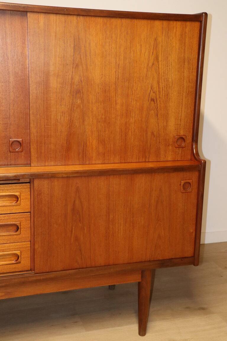 Enfilade haute scandinave édition Samcom en teck, 1960