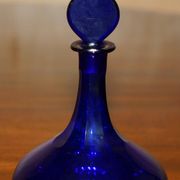Sherry Carafe and Antique Bristol Blue Glasses