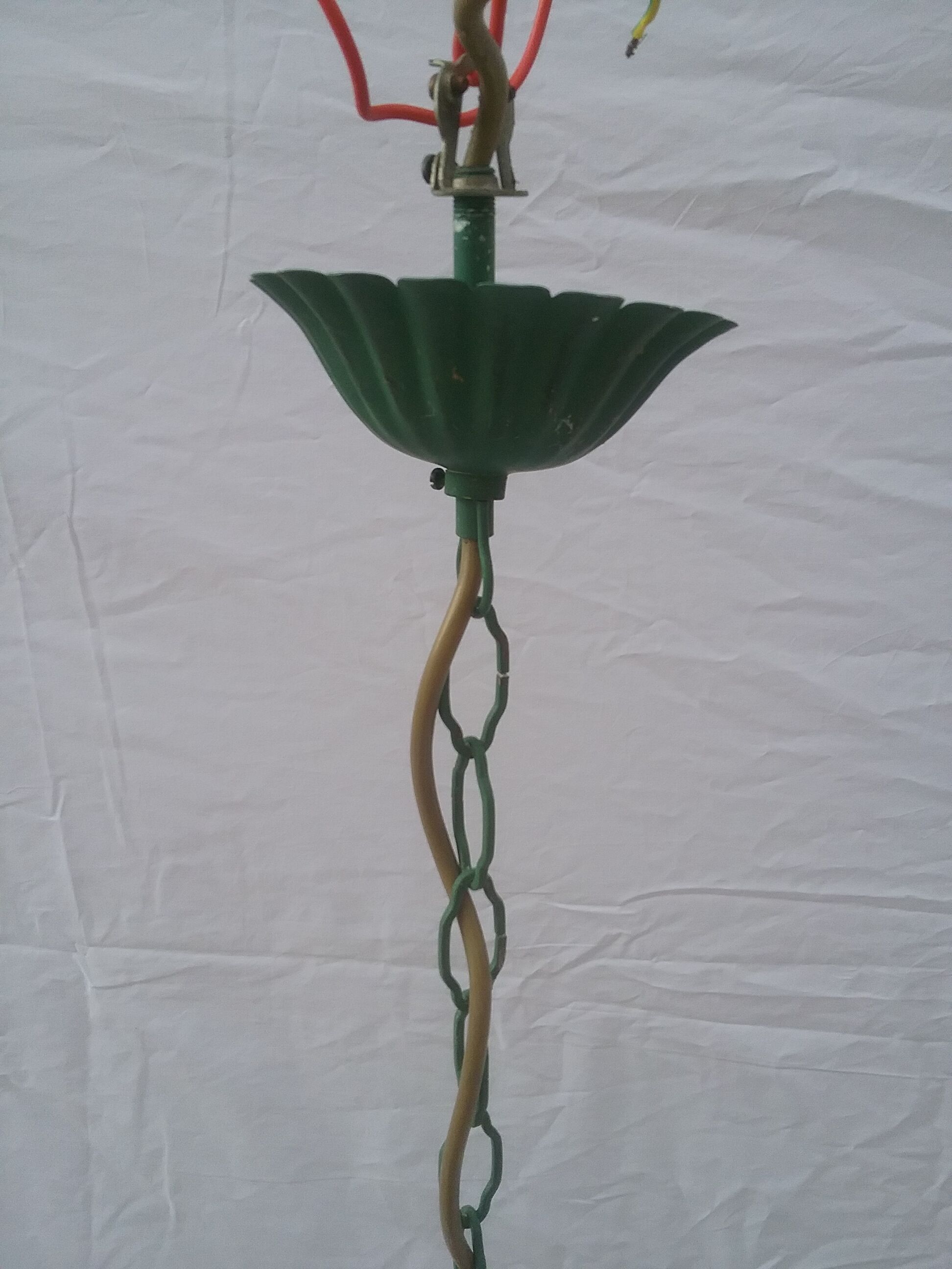 Chandelier wrought iron flowers with 6 lights