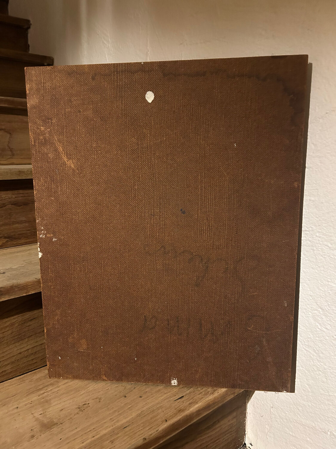 Ancienne peinture à l'huile sur bois, portrait